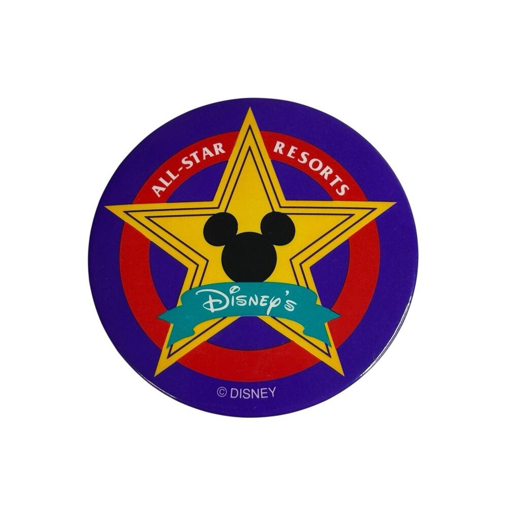 The Disney Co All-Star Resorts Button Pin-back Pin The Walt Disney Co Vintage